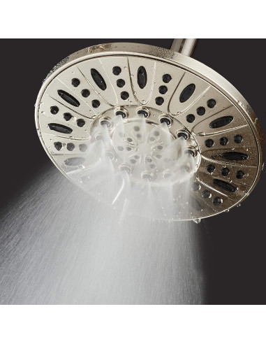 Cabezal de Ducha de Lluvia AquaDance 7" Acero Cepillado 6 Modos