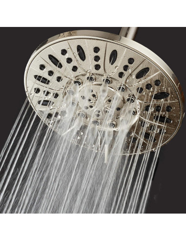 Cabezal de Ducha de Lluvia AquaDance 7" Acero Cepillado 6 Modos