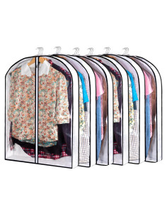 Almacenamiento Ropa Colgante MsKitchen 6 Fundas Transparentes 61x81cm