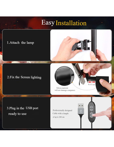 Barra de Luz LED CATPOWER para Monitor 42.93 cm Regulable