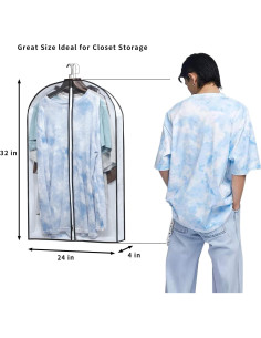 Almacenamiento Ropa Colgante MsKitchen 6 Fundas Transparentes 61x81cm 2