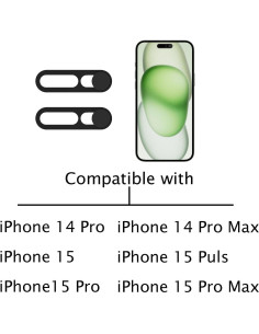 Cubierta de Webcam Peramarl Negra para iPhone 14/15 (2PCS) 2