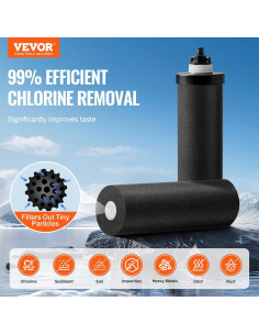 Filtro de Agua por Gravedad VEVOR 5.68L Acero Inoxidable 304 2