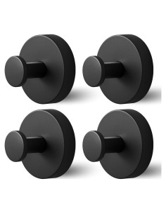 Ganchos de Ducha Removibles WingWider 4 Piezas Negro