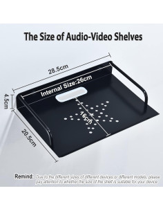Estante Flotante HNVNER para Router y Proyector 28.5x20.5cm 2