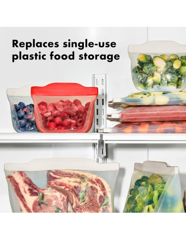 Bolsa de Silicona Reutilizable OXO Good Grips 340g - Snack de Pie