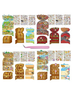 4 Sets Etiquetas 3D DIY Casa Affoto - Manualidades Creativas