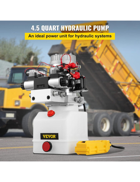 Bomba Hidráulica Doble Acción VEVOR 12V CC 4.5L 3200 PSI