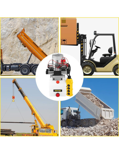 Bomba Hidráulica Doble Acción VEVOR 12V CC 4.5L 3200 PSI