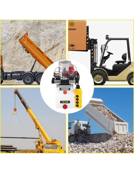 Bomba Hidráulica Doble Acción VEVOR 12V CC 4.5L 3200 PSI