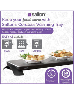 Bandeja Calentadora Inalámbrica Salton TWT-30 60.3x19.7cm 2