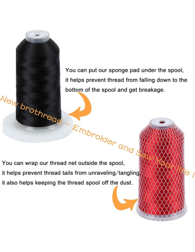 Hilos de bordado Brothread 60 colores 5000M poliéster