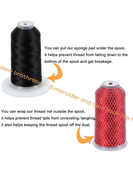 Hilos de bordado Brothread 60 colores 5000M poliéster