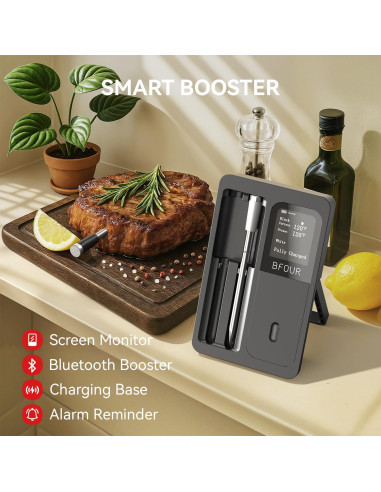 Termómetro de Carne Digital Inalámbrico BFOUR BF-40 PRO 2 Sondas