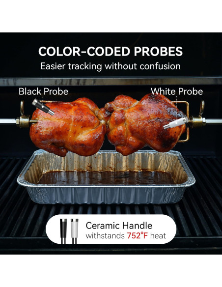 Termómetro de Carne Digital Inalámbrico BFOUR BF-40 PRO 2 Sondas