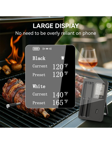 Termómetro de Carne Digital Inalámbrico BFOUR BF-40 PRO 2 Sondas