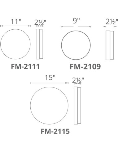 Luz LED Empotrada Modern Forms 28cm 2700K Color Negro