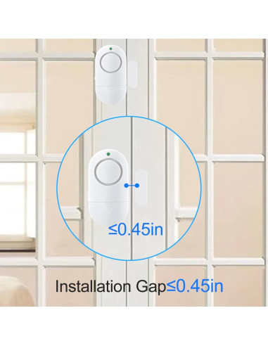 Alarma de Seguridad Zabree 120dB para Puertas y Ventanas - Paquete de 8