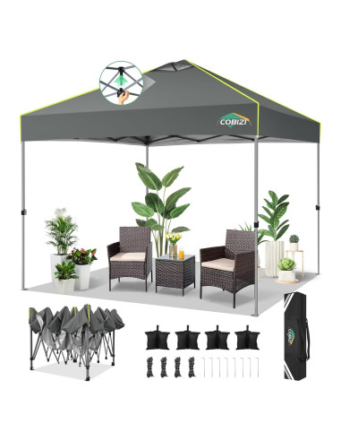 Carpa Plegable COBIZI 10x10m Impermeable con Ventilación