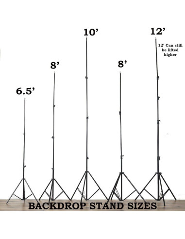 Soporte de Fondo Ajustable Efavormart 2.44m x 3.05m para Fotografía