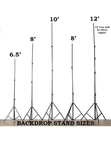 Soporte de Fondo Ajustable Efavormart 2.44m x 3.05m para Fotografía
