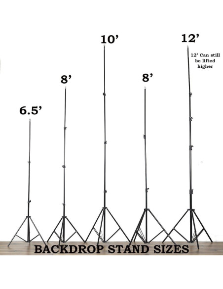 Soporte de Fondo Ajustable Efavormart 2.44m x 3.05m para Fotografía