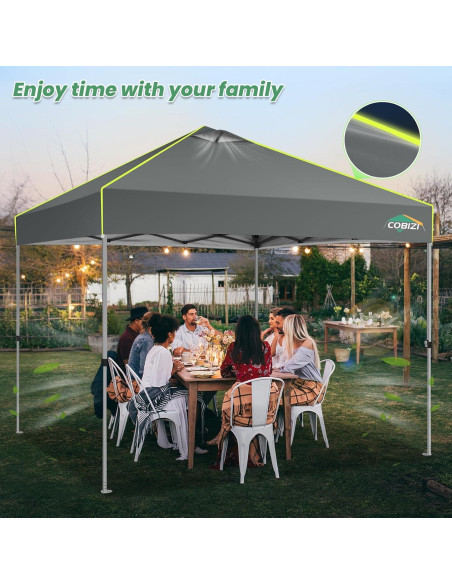 Carpa Plegable COBIZI 10x10m Impermeable con Ventilación