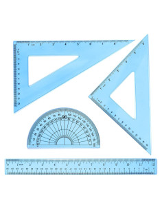 Juego de Geometría Coopay 30 cm - Regla, Triángulos y Transportador