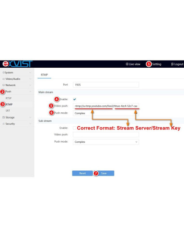 Codificador HDMI EXVIST ON-DMI-16E 1080P RTMP SD 128GB