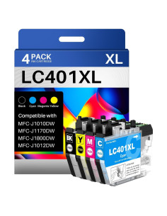 Cartucho de Tinta INK4U LC401XL Compatible Paquete de 4