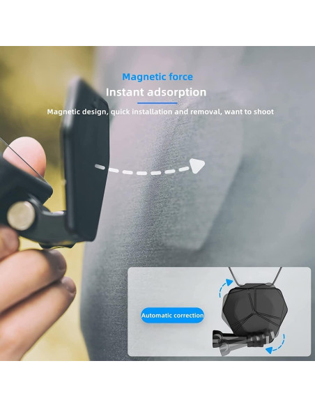 Soporte Magnético para Pecho Rugvis para Cámara de Acción 119g