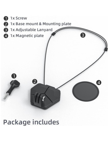 Soporte Magnético para Pecho Rugvis para Cámara de Acción 119g