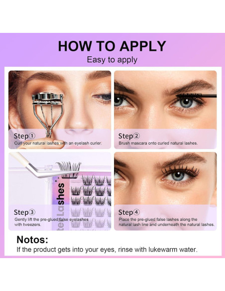 Kit de Pestañas Autoadhesivas FYB TS01 - 60 Pcs, Fácil Aplicación Kit de Pestañas Autoadhesivas FYB TS01 - 60 Pcs, Fácil Aplicación