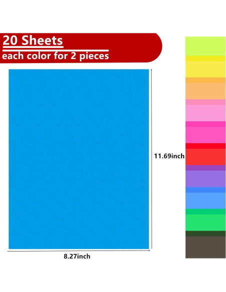 20 Filtros de Gel de Color Antfees 29.7 x 21 cm para Iluminación