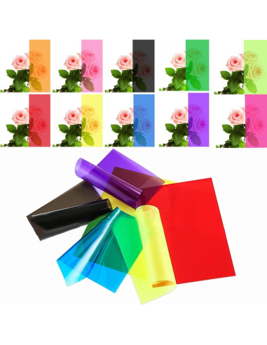20 Filtros de Gel de Color Antfees 29.7 x 21 cm para Iluminación