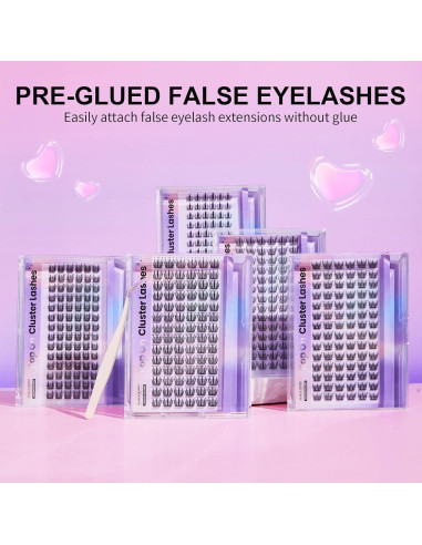 Kit de Pestañas Autoadhesivas FYB TS01 - 60 Pcs, Fácil Aplicación