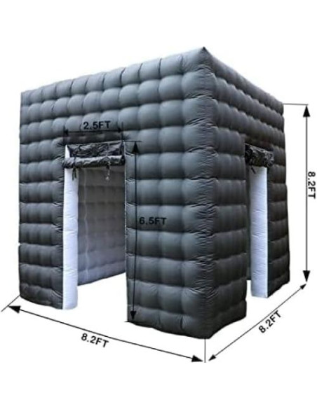 Cabina de Fotos Inflable Xmaybang 2.5m con Luces LED 2 Puertas Cabina de Fotos Inflable Xmaybang 2.5m con Luces LED 2 Puertas
