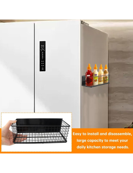 Estante Magnético Kakalote para Refrigerador 25x10x8cm Negro