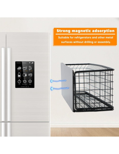 Estante Magnético Kakalote para Refrigerador 25x10x8cm Negro