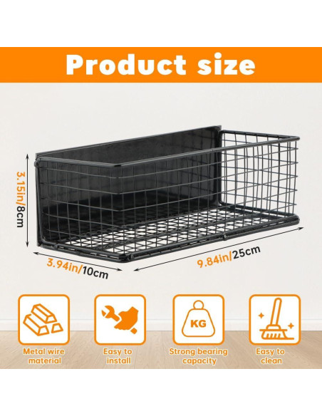 Estante Magnético Kakalote para Refrigerador 25x10x8cm Negro