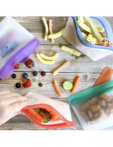 Bolsas Reutilizables de Pie re)zip 5 Pack 1 Taza Sin BPA