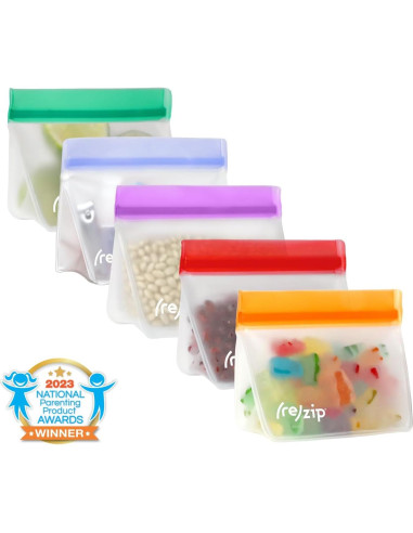 Bolsas Reutilizables de Pie re)zip 5 Pack 1 Taza Sin BPA