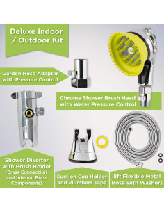 Kit de Lavado para Perros Wondurdog Deluxe con Manguera 2.4m 2