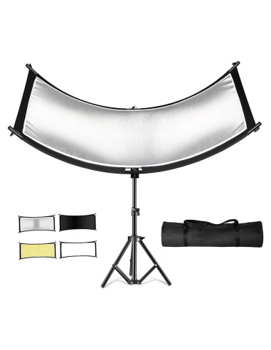 Difusor Reflector de Luz Clamshell YUOCU 180x60cm con Soporte