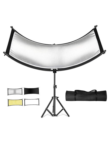Difusor Reflector de Luz Clamshell YUOCU 180x60cm con Soporte