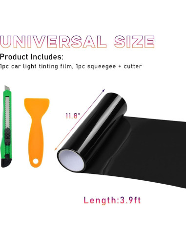 Película Vinílica para Faros de Automóvil Sylvil 30.48x121.92cm Negro