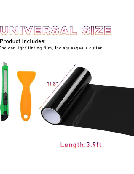 Película Vinílica para Faros de Automóvil Sylvil 30.48x121.92cm Negro