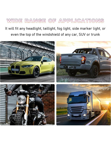 Película Vinílica para Faros de Automóvil Sylvil 30.48x121.92cm Negro