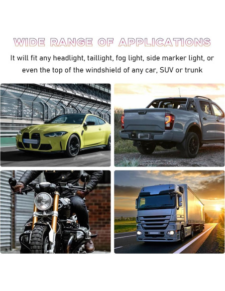 Película Vinílica para Faros de Automóvil Sylvil 30.48x121.92cm Negro