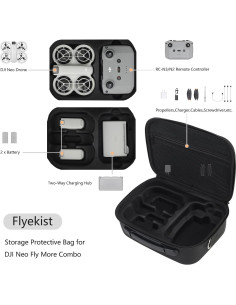 Funda de Transporte Flyekist para DJI Neo - Negra, Resistente y Portátil 2